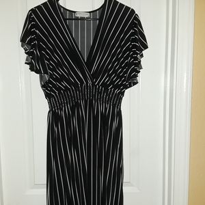 Black and white maxi dress